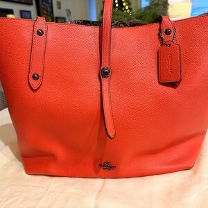 Coach Vibrant Red Tote Bag